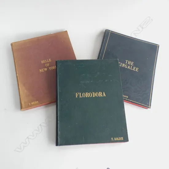 3 PIANO MUSIC BOOKS - EX FAMILY HOME OF CF GOLDIE - PROVENANCE....