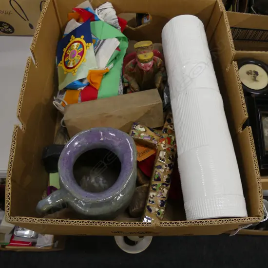 BOX LOT ASST. ORIENTAL CERAMICS ETC