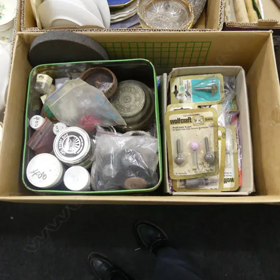 BOX LOT CUTTING TOOLS (DREMEL, WOLFCRAFT)