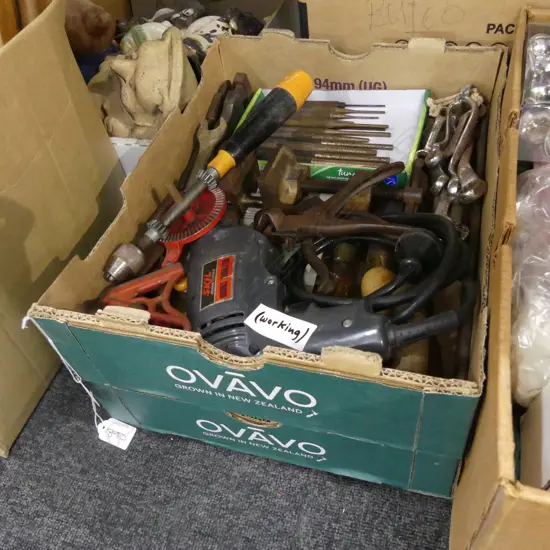 2 BOXES OF HAND TOOLS 