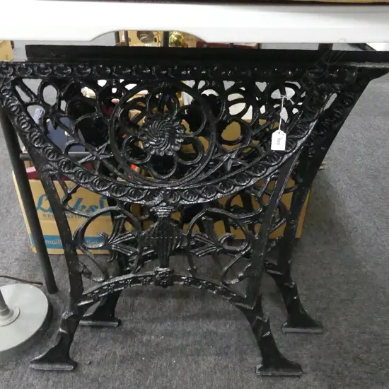 CAST IRON TABLE ENDS H.650mm x W.730mm