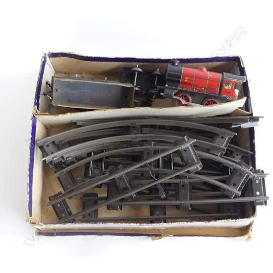 (20644) BOX LOT OF HORNBY TRAIN TRACKS + TRAINS