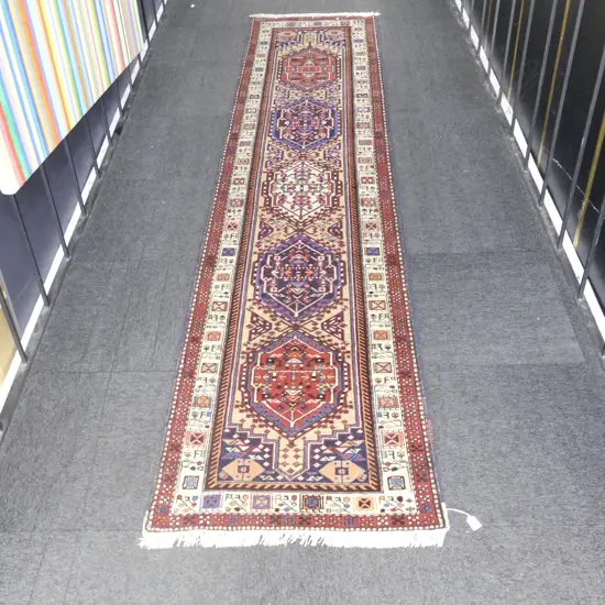 PERSIAN HAND KNOTTED RUNNER RUG wool on cotton  3100x750mm