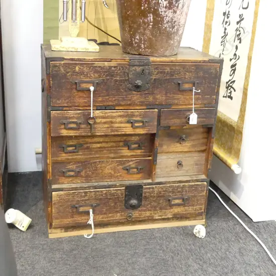 19thC country JAPANESE KO-DANSU PERSONAL SMALL CHEST 550x300x590mm