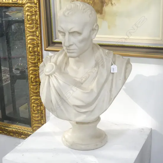 FAUX MARBLE BUST OF A ROMAN EMPEROR H.610mm