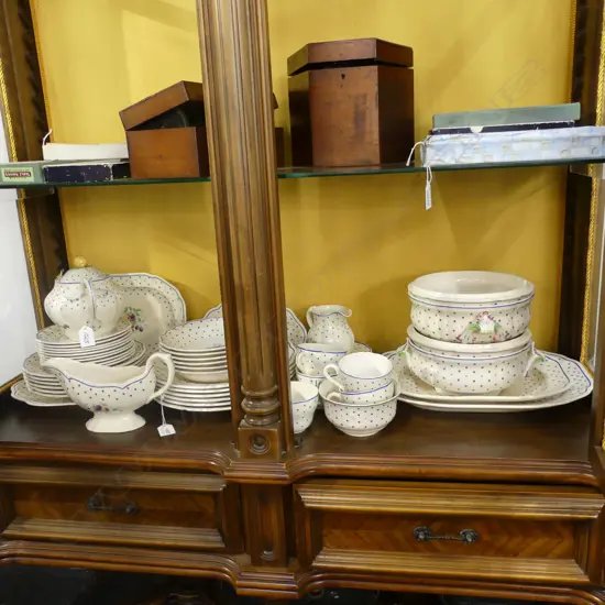 50 PCE SPODE 'POLKA DOT' DINNER SERVICE