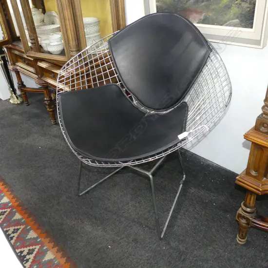 DESIGNER CHROME WIRE CHAIR
