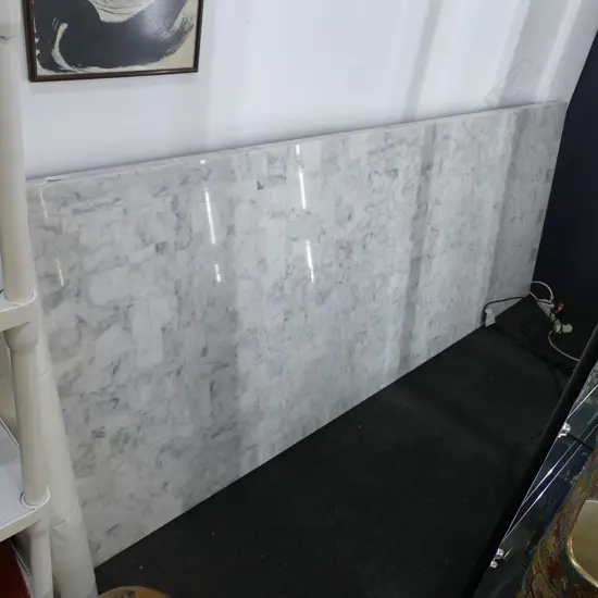 LGE INDOOR / OUTDOOR MARBLE MOSAIC TOP TABLE ON STEEL FRAME 2390x490mm top only