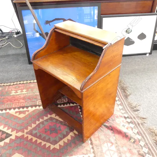 VINTAGE TRIANG LABEL CHILDS ROLL TOP DESK 515x400x715mm