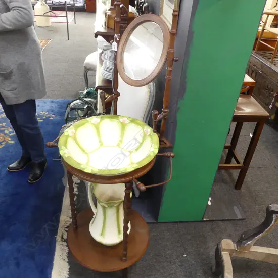 VINTAGE STYLE WASH STAND w. BASIN & JUG H.1300mm