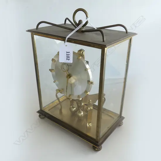 KIENINGER & OBERGFELL GERMAN 'KUNDO' 4 GLASS CLOCK H.270mm