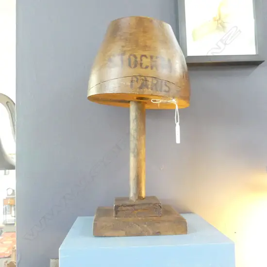 HAT BLOCK - PRINTED 'STOCKMAN PARIS' H 370MM