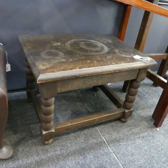 SM BOBBIN LEG OAK TABLE  H 320 L 460MM