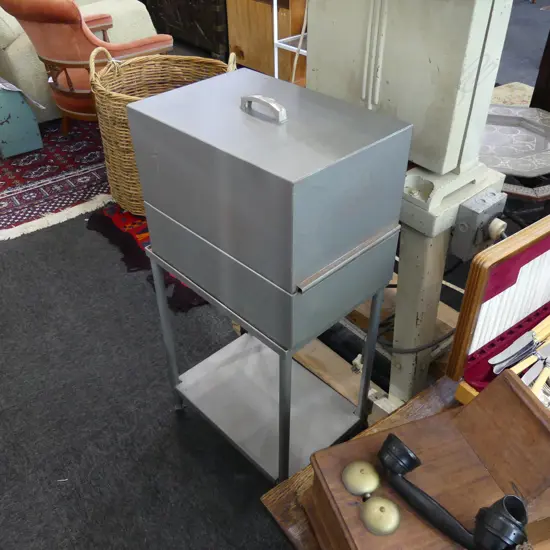 VINTAGE FRENCH 'FIDUS' FILING CABINET ON WHEELS...