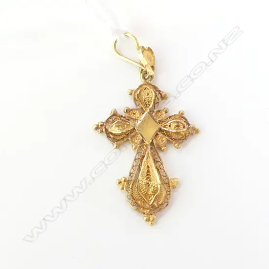 18K GOLD CRUCIFIX, 3.14gm, 38 x 20mm (MARKED AND TESTED)