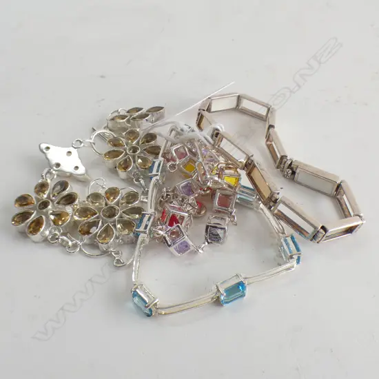 4 SILVER BRACELETS 58 GRAMS