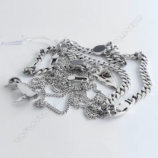 SILVER CHAIN NECKLACE AND BRACELET SET/WHALE PENDANT AND CHAIN/EYE OF HORUS PENDANT AND CHAIN