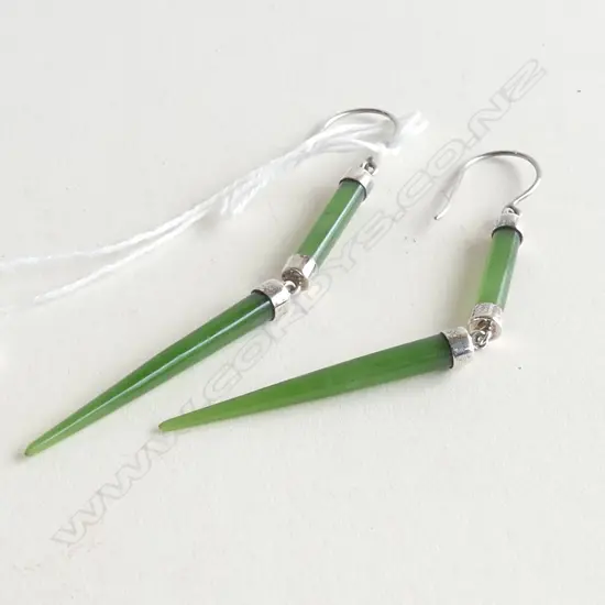 PR NICK VON K STG & GREENSTONE EARRINGS