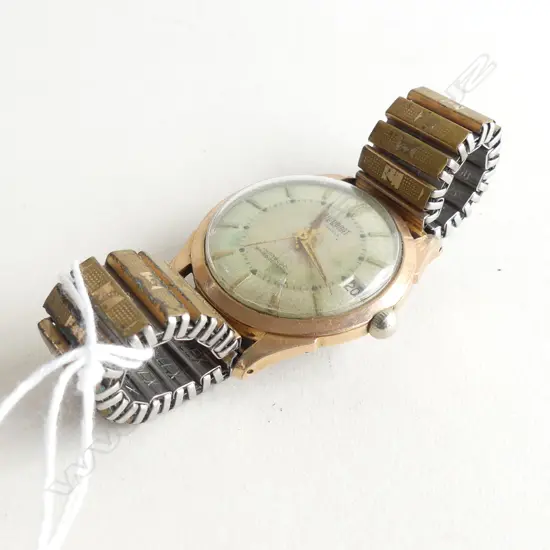 VINTAGE PIERPONT GOLD PLATE GENTS WRISTWATCH RUNNING