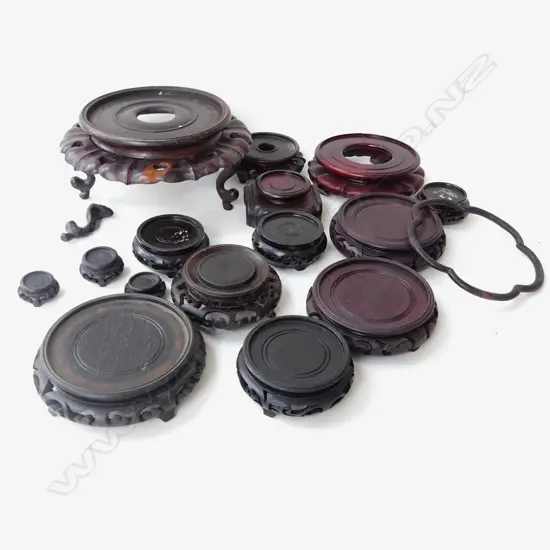 BOX ASST ORIENTAL WOODEN STANDS 