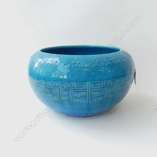 LG ORIENTAL TURQUOISE GLAZE JARDINIERE DIA 240MM