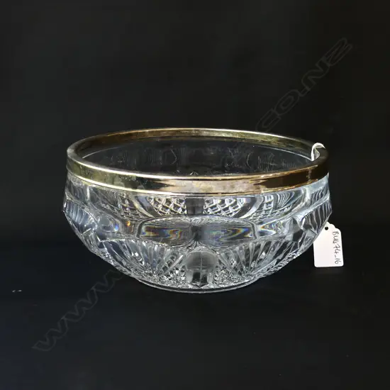 CRYSTAL BOWL WITH EP RIM D. 200mm
