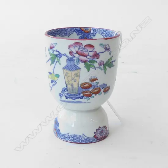 OLD ENGLISH CHINA CUP WITH ORIENTAL THEME H. 100mm 