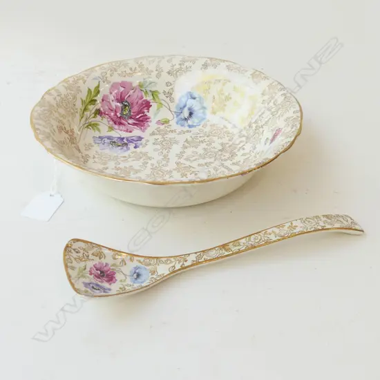 OLD FOLEY BOWL AND LADLE D. 220mm