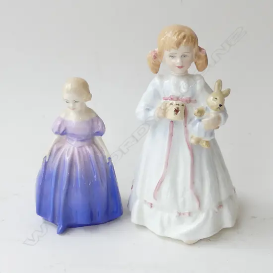 2 ROYAL DOULTON FIGURINES; 'BUNNYS BEDTIME' & 'MARIE' H.170 / 125mm