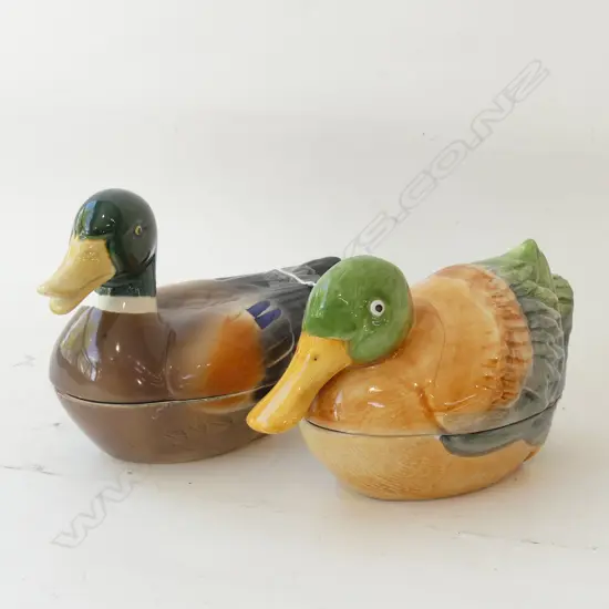 2 DUCK LIDDED DISHES L 225MM