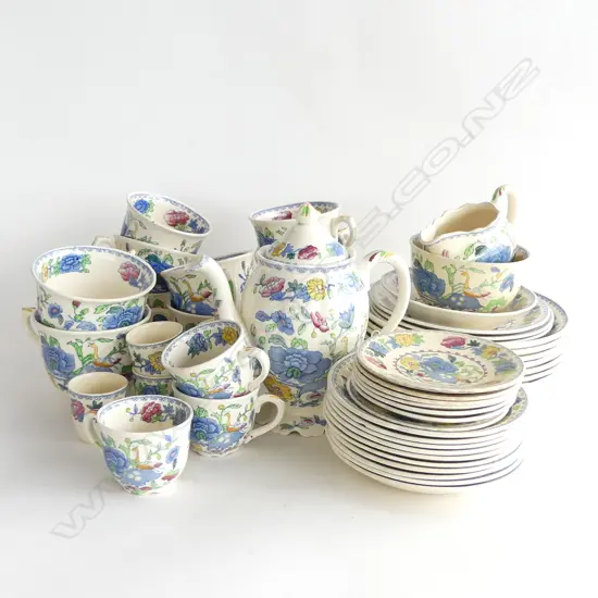 MASONS REGENCY PART COFFEE AND TEA SET APPROX. 50 PIECES SOME FAULTS