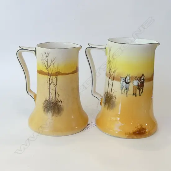 2 ROYAL DOULTON 'COACHING DAYS' JUGS H.155mm