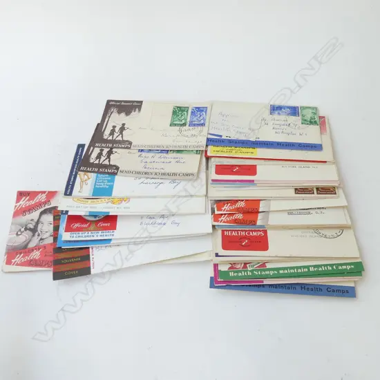 APPROX 40 NZ FIRST DAY COVERS HEALTH STAMPS 1940s - 60s