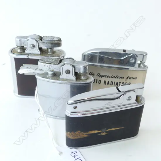 4 LIGHTERS 2 RONSON 1 PRINCE DAMASCENE + 1 NOBLE ALL WORKING