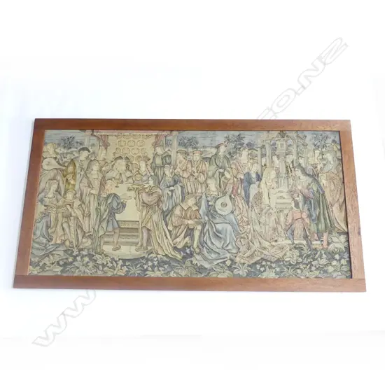 FRAMED VINTAGE JACQUARD TAPESTRY 1400 X 720mm 