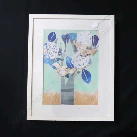 ARTIST UNKNOWN FRAMED COLLAGE/ MIXED MEDIA 380 X 280MM