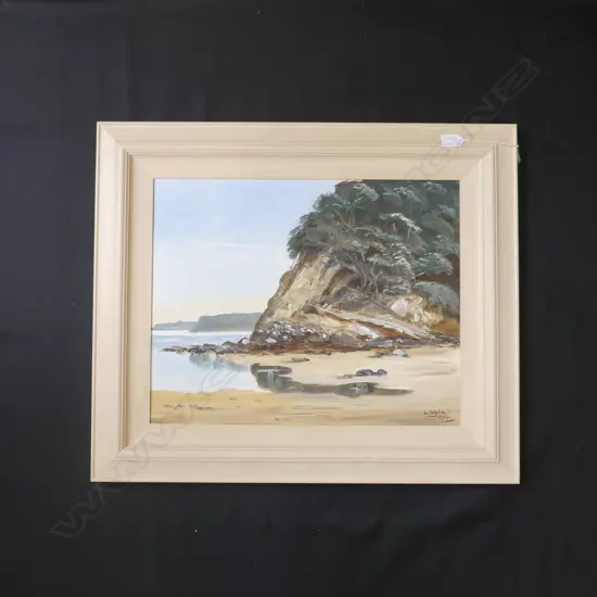 LOUISE WYLIE 'LADIES BAY ST. HELIERS' OIL 500x400mm