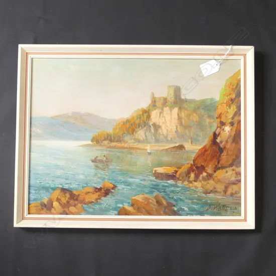 DAVID WATTS OIL 'DUNOLLIE GATE CASTLE' SIGNED 295x395mm. see more below....