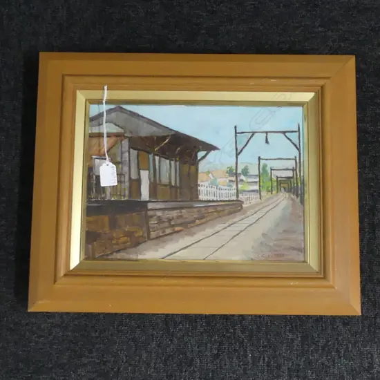 S. FUKUZAWA TRAIN STATION OIL 230x320mm