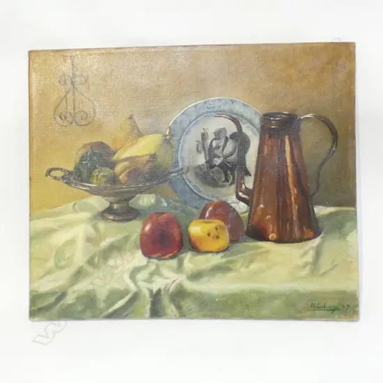 SIGNED STILL LIFE OIL 500x600mm