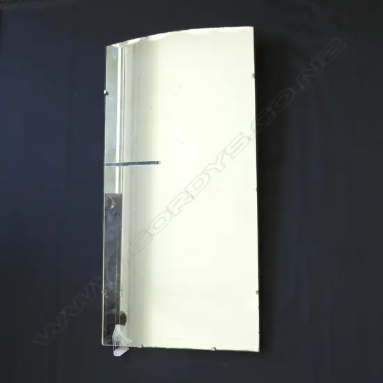 FRAMELESS WOODEN BACKED WALL MIRROR 395 X 760MM