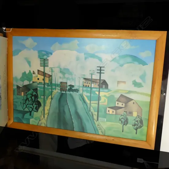 RITA ANGUS PRINT 'FOG, HAWKES BAY' 520x790mm