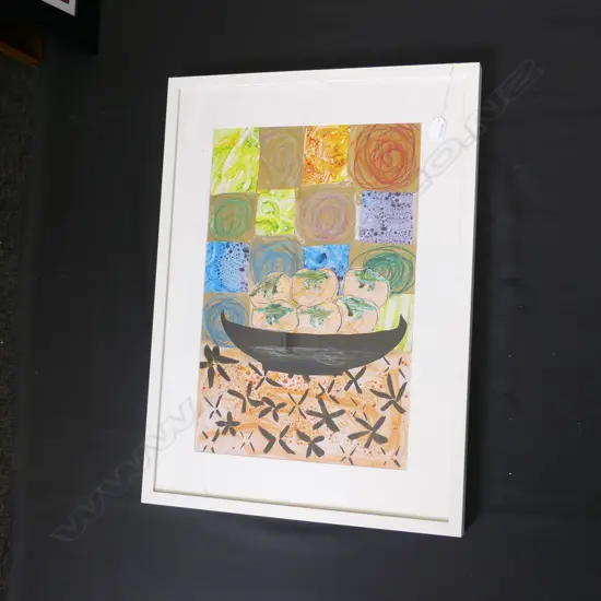 ARTIST UNKNOWN FRAMED COLLAGE FRUIT BOWL 560 X 360 MM