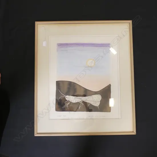 SIGNED PRINT 'CRICKET MOON' ARTISTS PROOF SIGNED & DATED '87 550x460mm