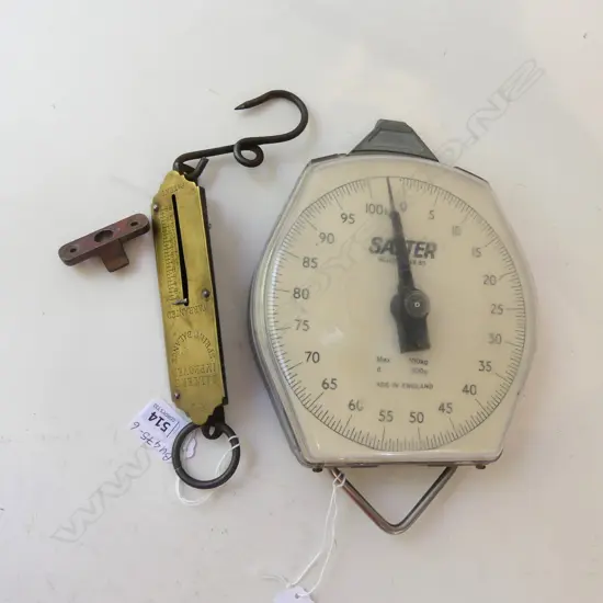 2 VINTAGE SALTER SCALES 