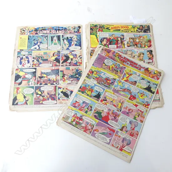 6 MICKY MOUSE 1950'S WEEKLY COMICS
