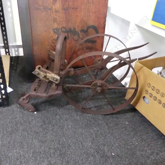 RUSTIC VINTAGE PLOUGH- GARDEN ART