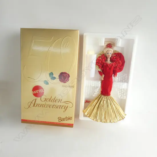 MATTEL GOLDEN ANNIVERSARY LTD ED #8040 BARBIE DOLL, 1945-1995, UNOPENED