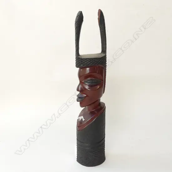 AFRICAN EBONY CARVING A/F H. 420MM