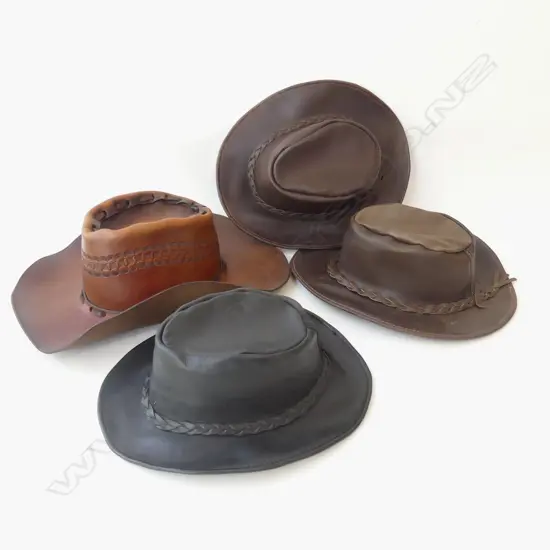 LEATHER HAT + 3 KIDS LEATHER HATS